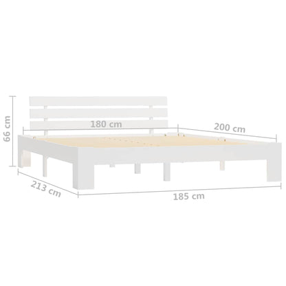 Massivholzbett Weiß Kiefer 180x200 cm