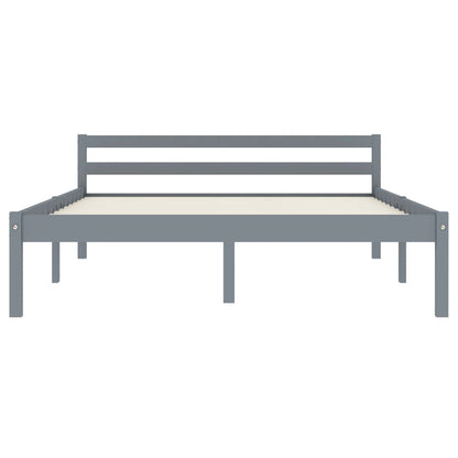 Massivholzbett Grau Kiefer 140x200 cm