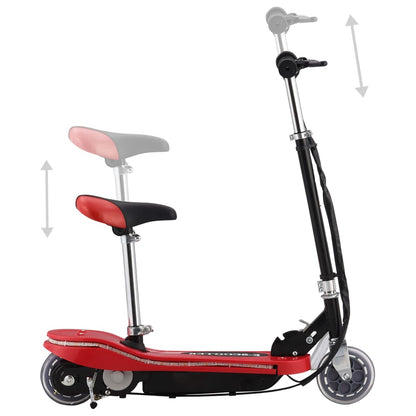 E-Scooter für Kinder mit Sitz und LED 120 W Rot