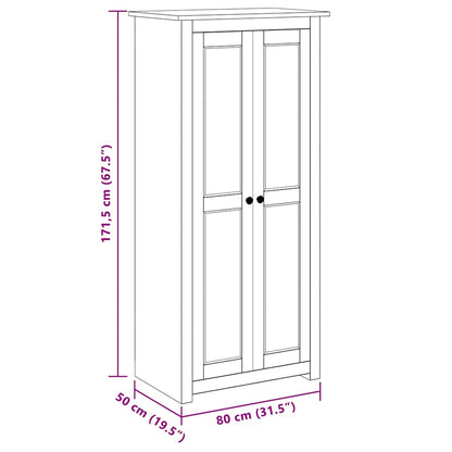 Kleiderschrank 80x50x171,5 cm Kiefernholz Panama