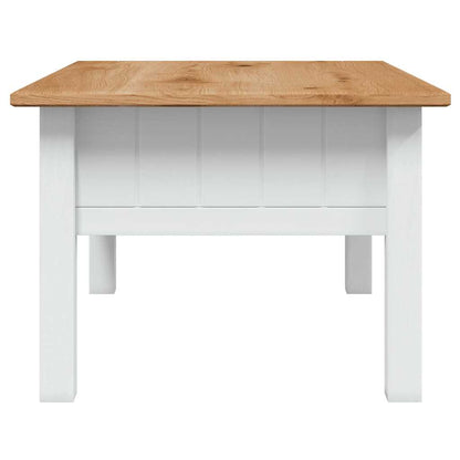 Couchtisch Weiß 100x60x43,5 cm Massivholz Panama-Kiefer