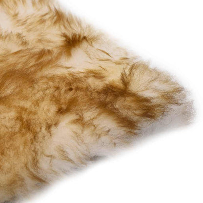 Sitzkissen 2 Stk. Braun Melange 40x40 cm Echter Schafspelz