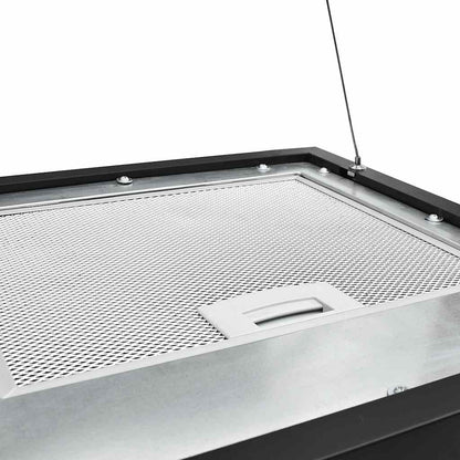 Hängende Inselhaube Touch-Sensor LCD 37 cm Beschichteter Stahl