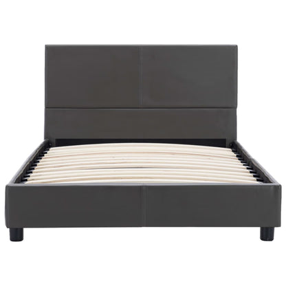 Bettgestell Grau Kunstleder 90x200 cm