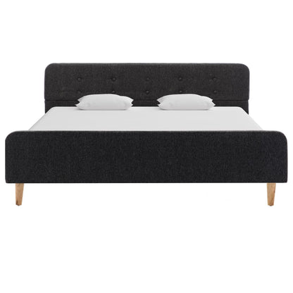 Bettgestell Dunkelgrau Sackleinen 140x200 cm