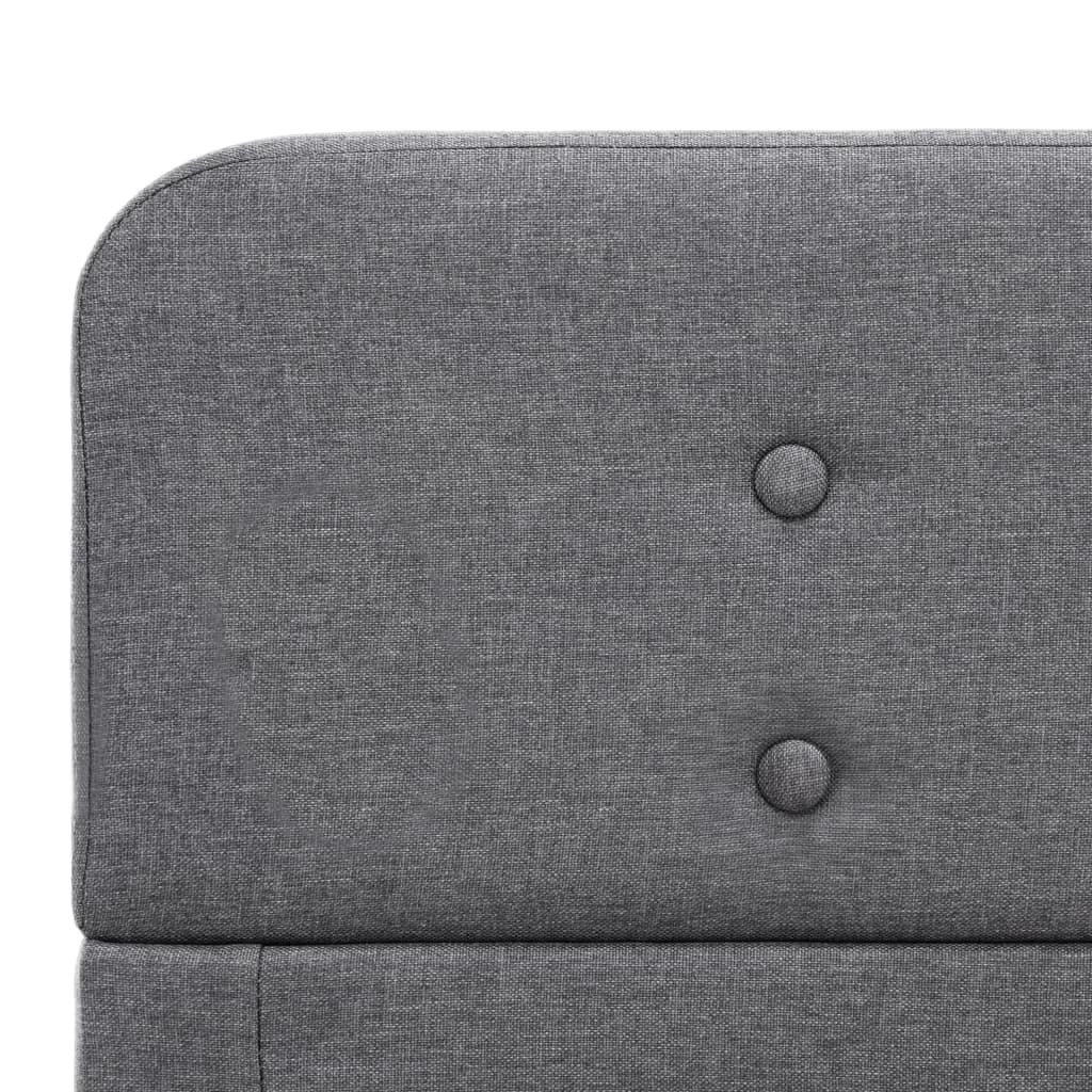 Bettgestell Hellgrau Stoff 180×200 cm