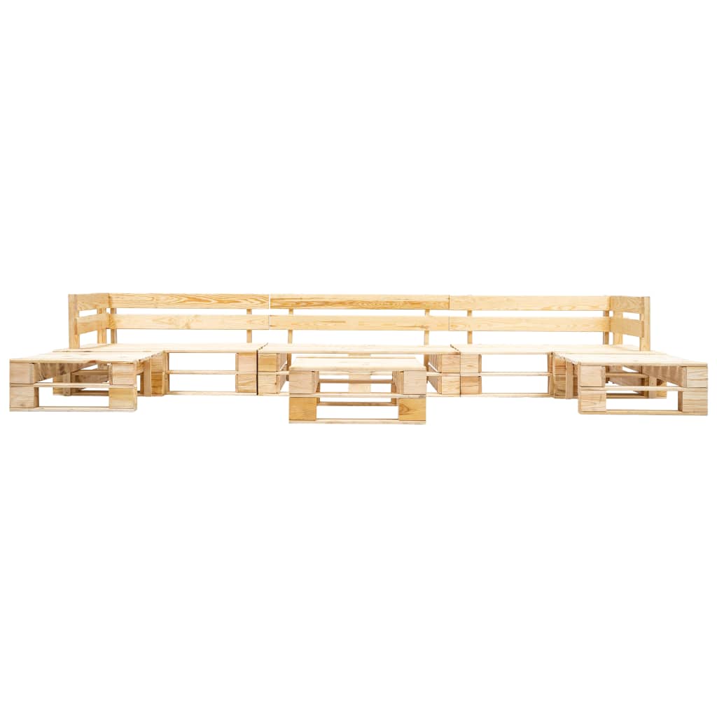 6-tlg. Paletten-Lounge-Set Holz Natur