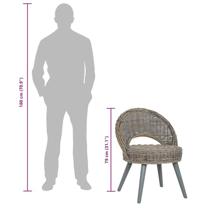 Sessel Kubu-Rattan Grau