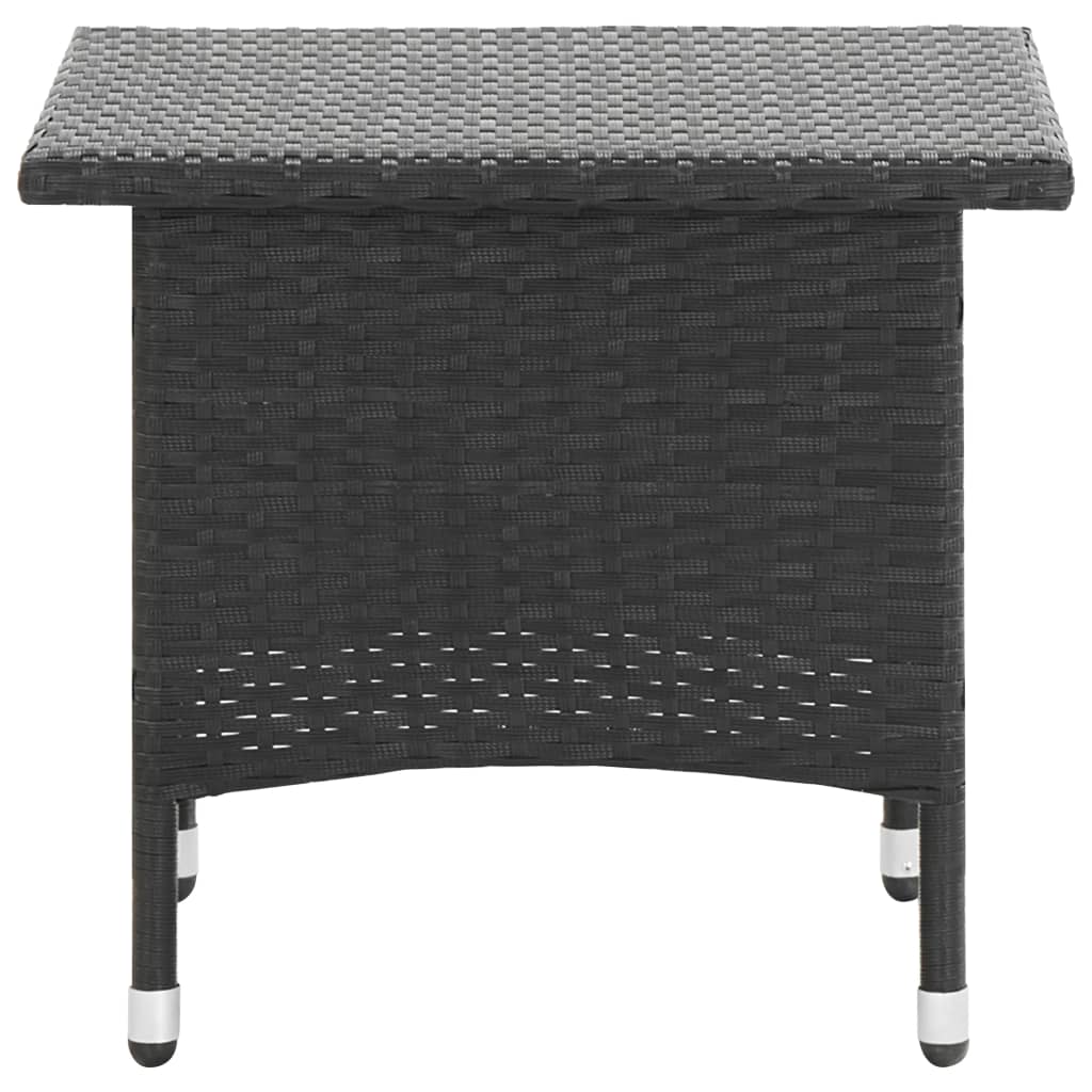 Beistelltisch Schwarz 50x50x47 cm Poly Rattan