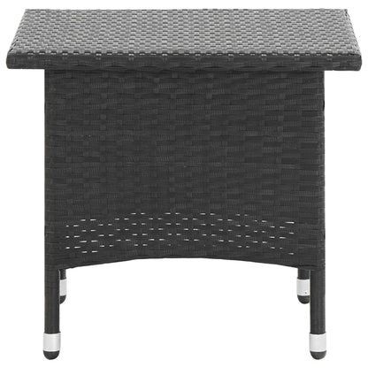Beistelltisch Schwarz 50x50x47 cm Poly Rattan