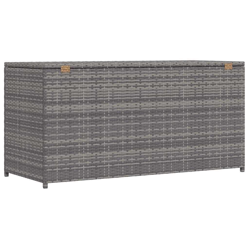 Garten-Auflagenbox Grau 120x50x60 cm Poly Rattan