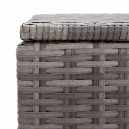 Garten-Auflagenbox Grau 150x50x60 cm Poly Rattan