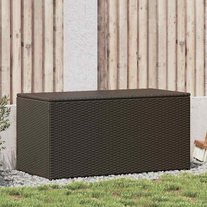 Gartenbox Poly Rattan 100x50x50 cm Braun