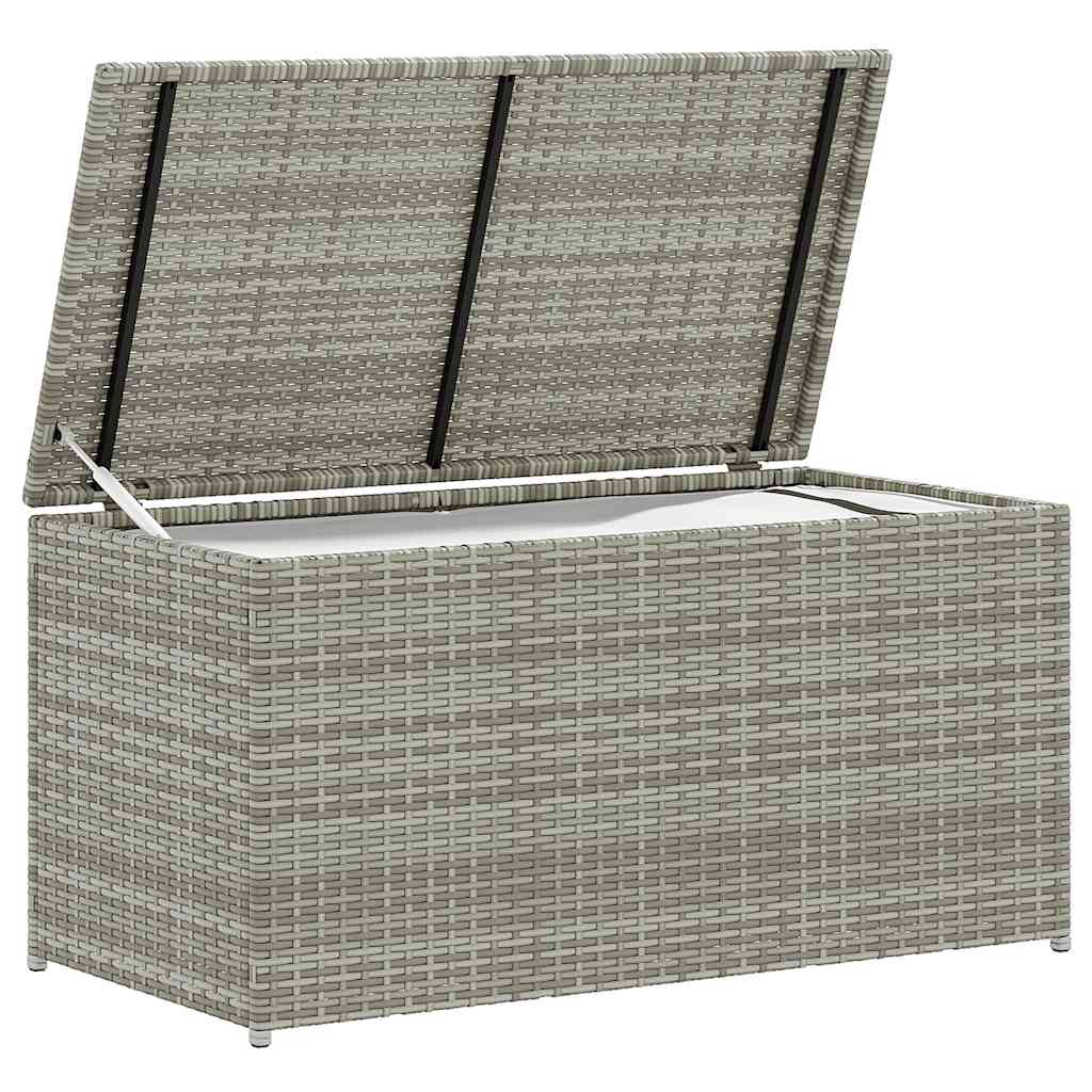 Gartenbox Poly Rattan 100x50x50 cm Grau