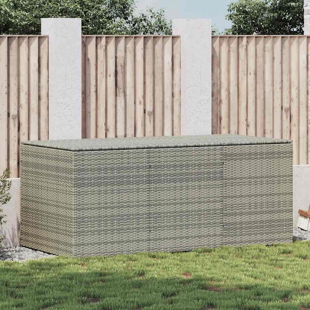 Gartenbox Poly Rattan 180x90x70 cm Grau
