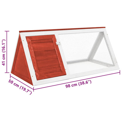 Kleintier-/Kaninchenstall Rot Holz