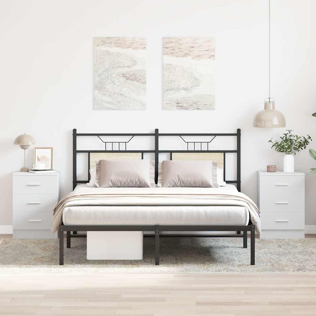 Nachttische 2 Stk. Weiß 38x35x56 cm Holzwerkstoff