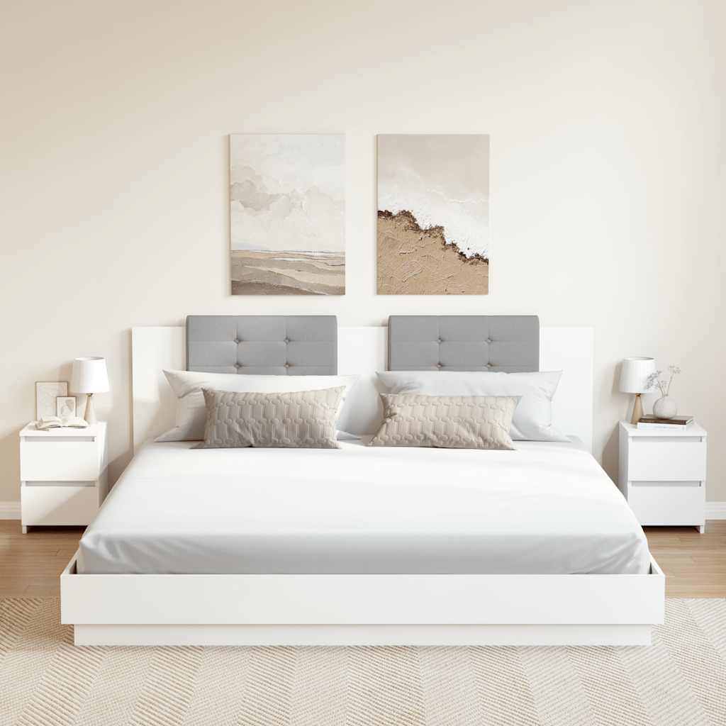 Nachttische 2 Stk. Weiß 30x30x40 cm Holzwerkstoff