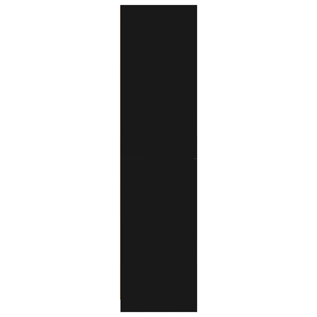 Kleiderschrank mit Schubladen Schwarz 50x50x200cm Holzwerkstoff