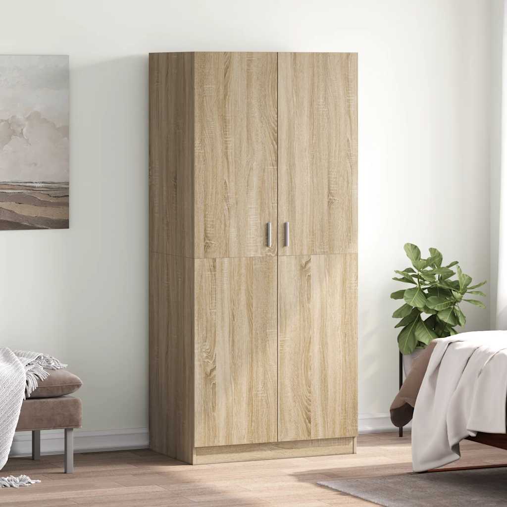 Kleiderschrank Sonoma-Eiche 80x52x180 cm Holzwerkstoff