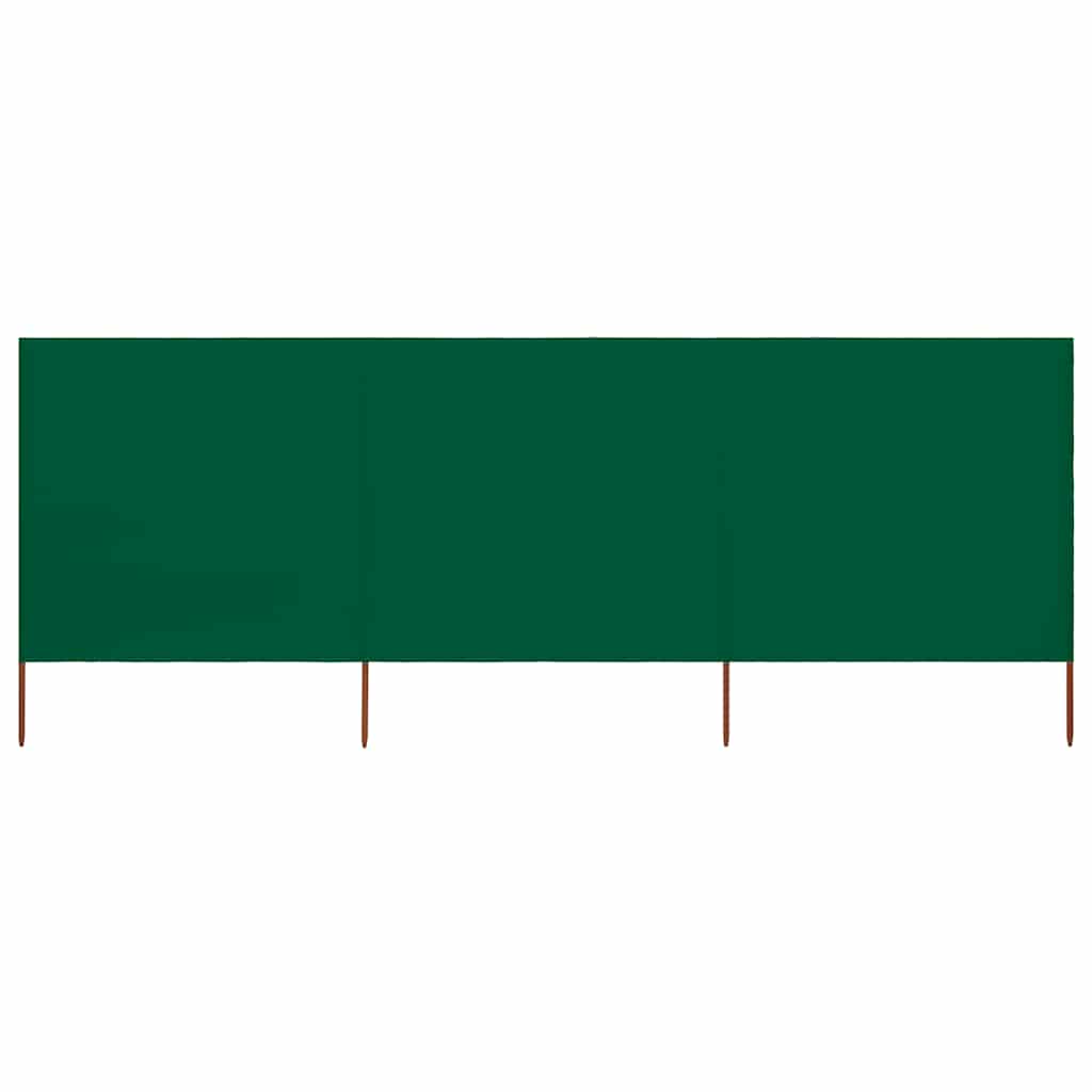 3-teiliges Windschutzgewebe 400 x 80 cm Grün