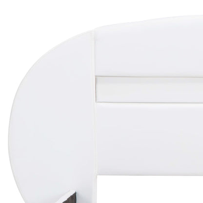 Bettgestell mit LED Weiß Kunstleder 100x200 cm