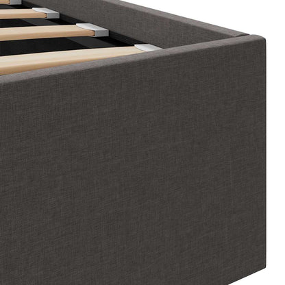 Stauraumbett Hydraulisch Dunkelgrau Stoff 90×200 cm