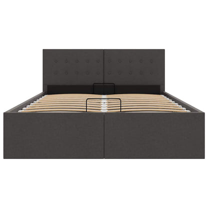 Stauraumbett Hydraulisch Dunkelgrau Stoff 140×200 cm