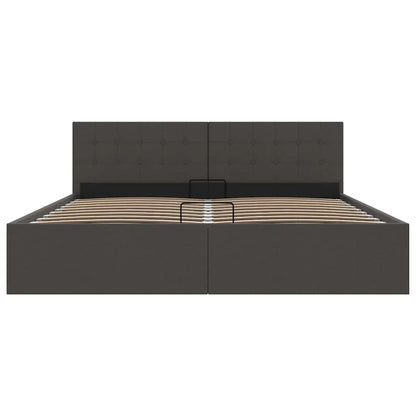 Stauraumbett Hydraulisch Dunkelgrau Stoff 180×200 cm