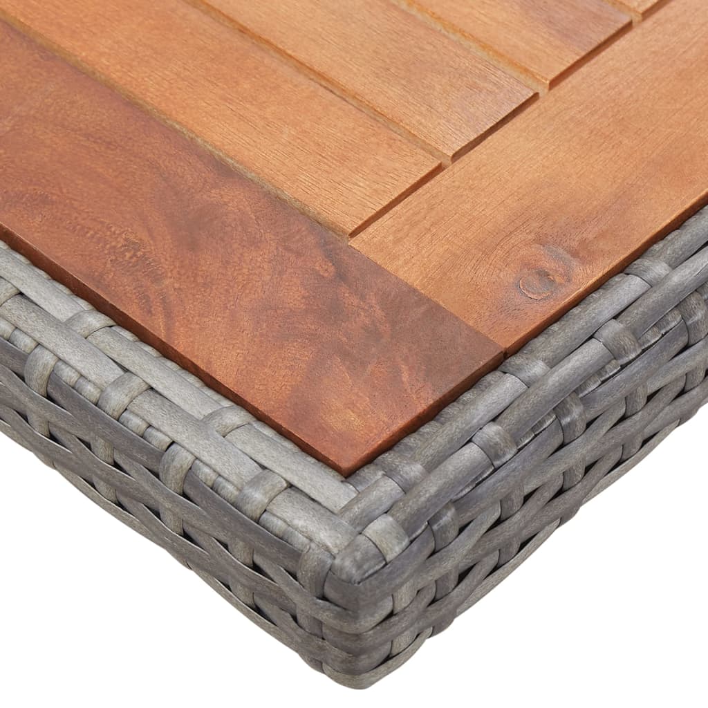 13-tlg. Garten-Essgruppe mit Kissen Poly Rattan Anthrazit