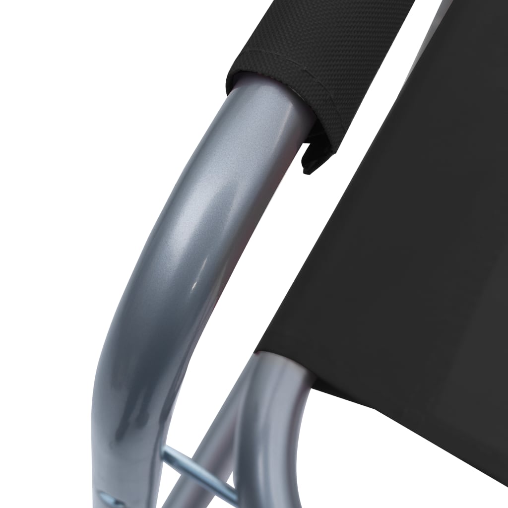 Regiestühle 2 Stk. Stahl Schwarz