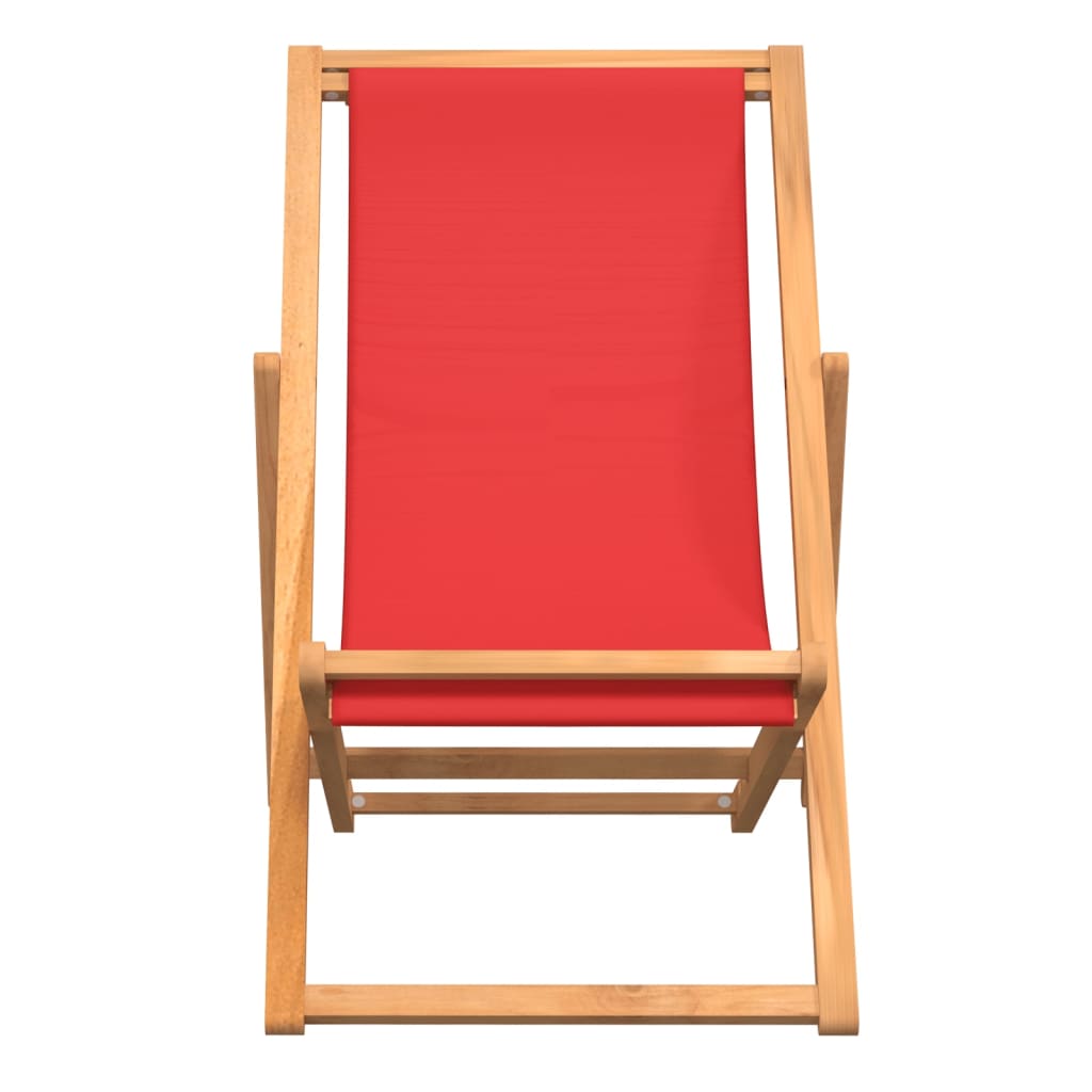Strandstuhl Klappbar Massivholz Teak Rot