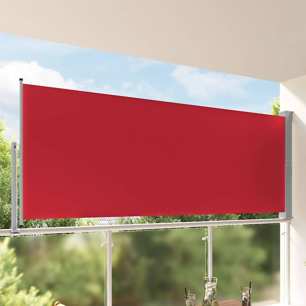 Ausziehbare Seitenmarkise 140 x 300 cm Rot