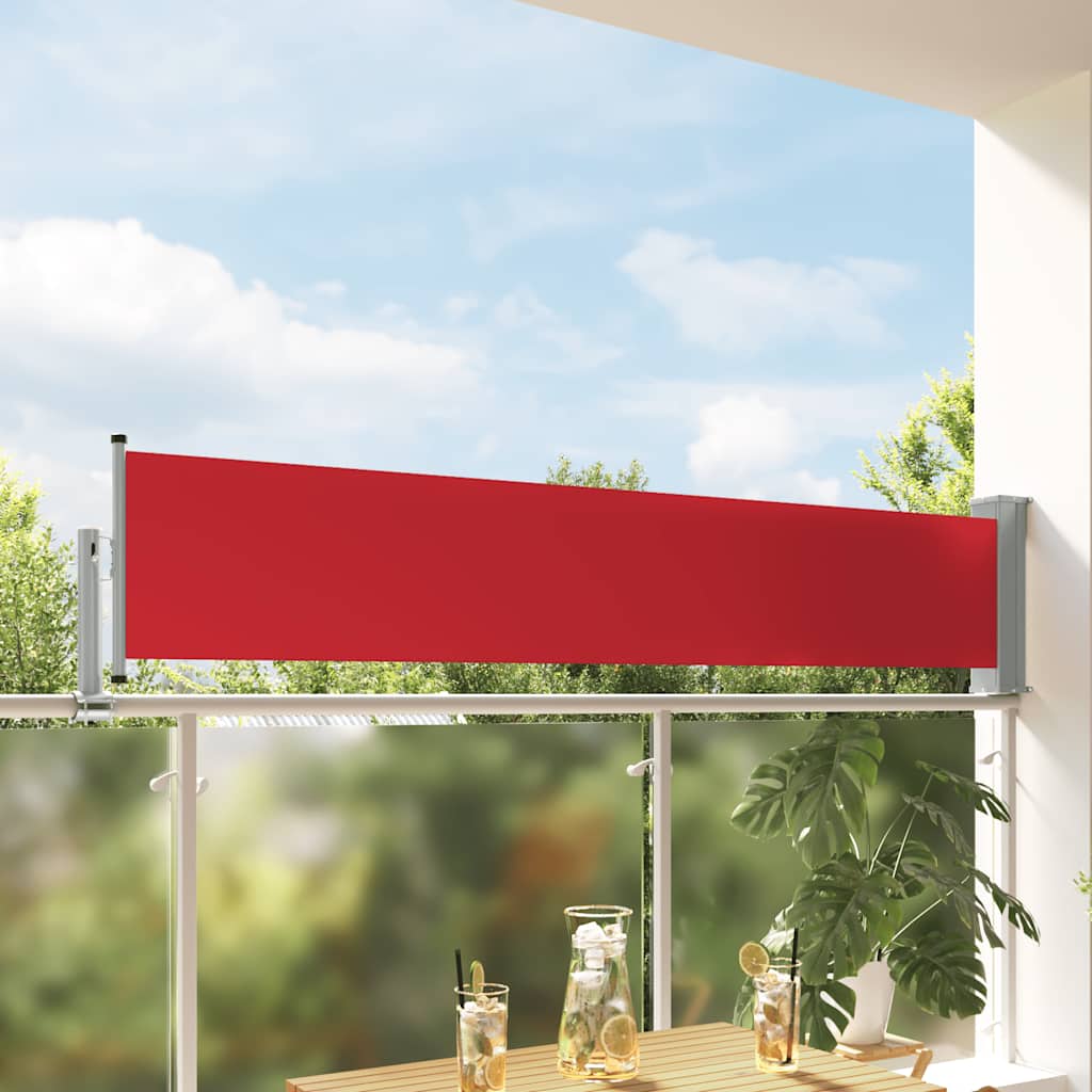 Ausziehbare Seitenmarkise 60×300 cm Rot