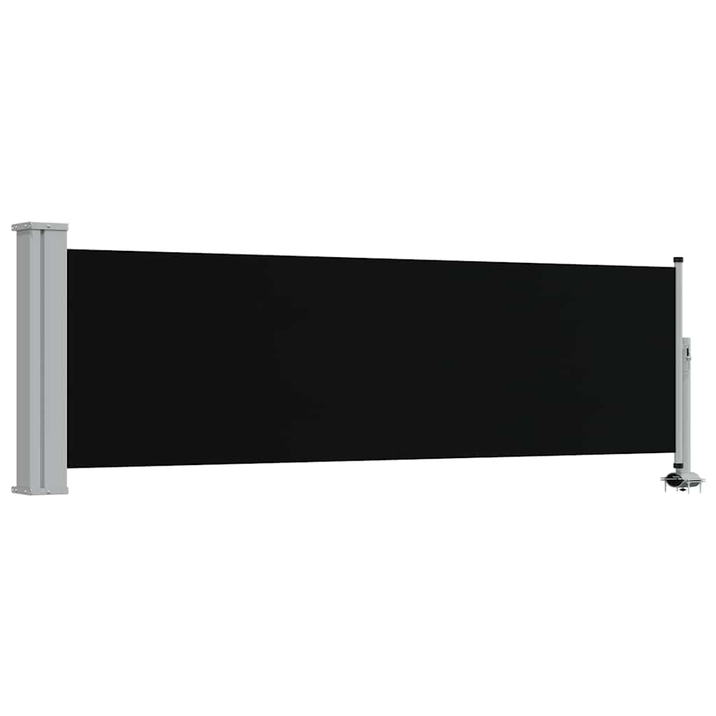 Ausziehbare Seitenmarkise 80×300 cm Schwarz