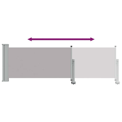Ausziehbare Seitenmarkise 80×300 cm Grau
