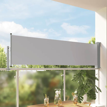 Ausziehbare Seitenmarkise 80×300 cm Grau