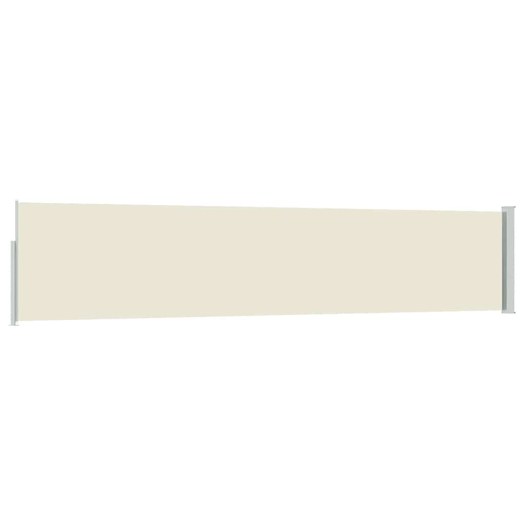 Ausziehbare Seitenmarkise 100×500 cm Creme