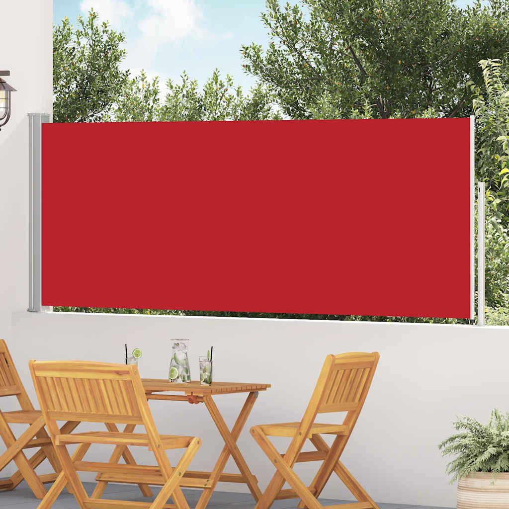 Ausziehbare Seitenmarkise 120×500 cm Rot