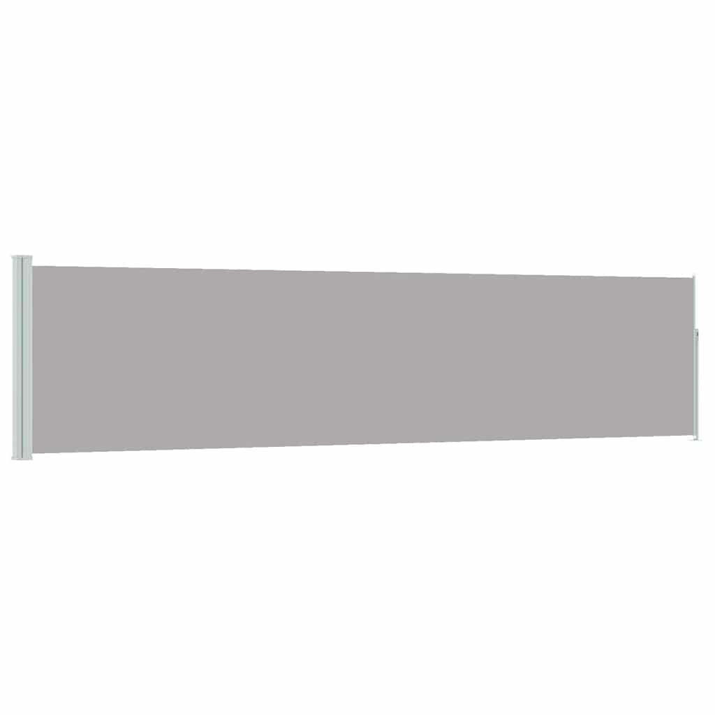 Ausziehbare Seitenmarkise 120×500 cm Grau