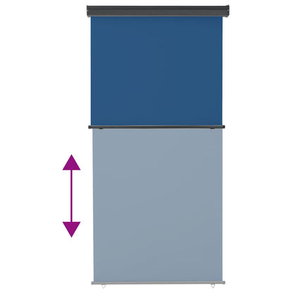 Balkon-Seitenmarkise 125x250 cm Blau