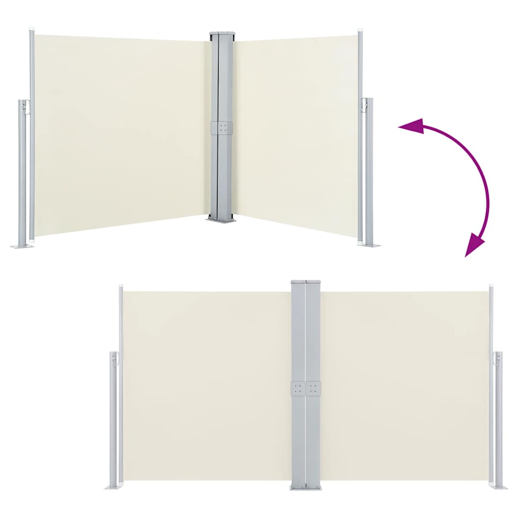 Ausziehbare Seitenmarkise Creme 140 x 600 cm