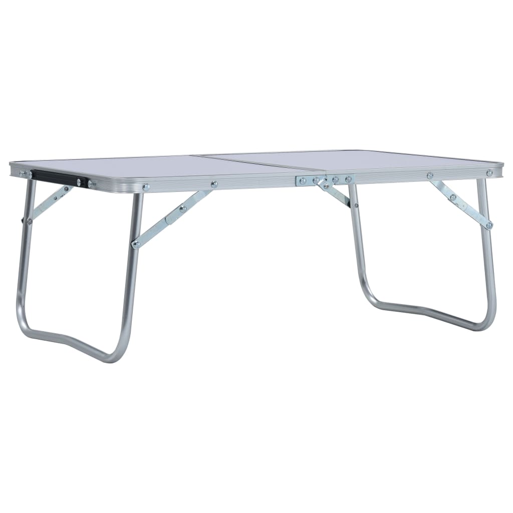 Klappbarer Campingtisch Weiß Aluminium 60 x 40 cm