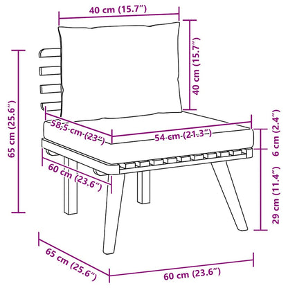 Gartenstuhl mit Kissen Massivholz Akazie