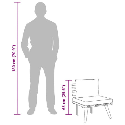 Gartenstuhl mit Kissen Massivholz Akazie