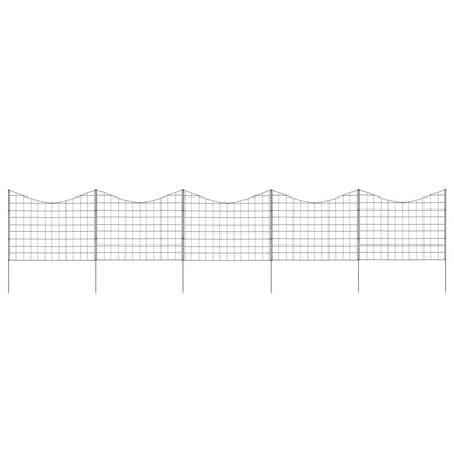 Gartenzaun Set Konkav 77,5x64 cm Grün