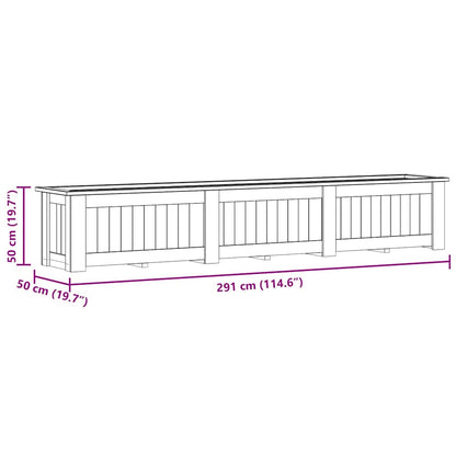 Hochbeet 291 x 50 x 50 cm Kiefernholz Imprägniert