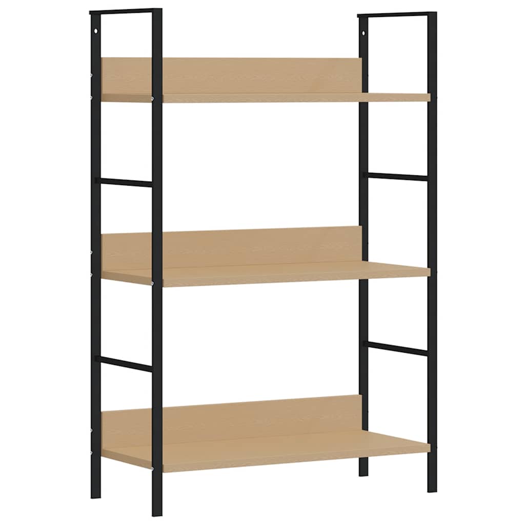 Bücherregal 3 Regalböden Eiche 60×27,6×90,5 cm Holzwerkstoff