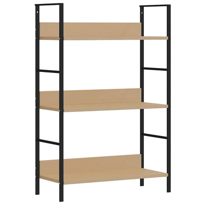 Bücherregal 3 Regalböden Eiche 60×27,6×90,5 cm Holzwerkstoff