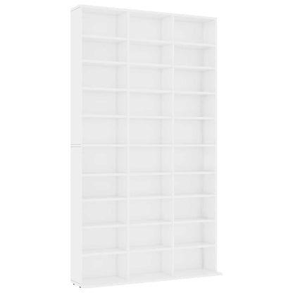 CD-Schrank Weiß 102x16x177,5 cm Holzwerkstoff